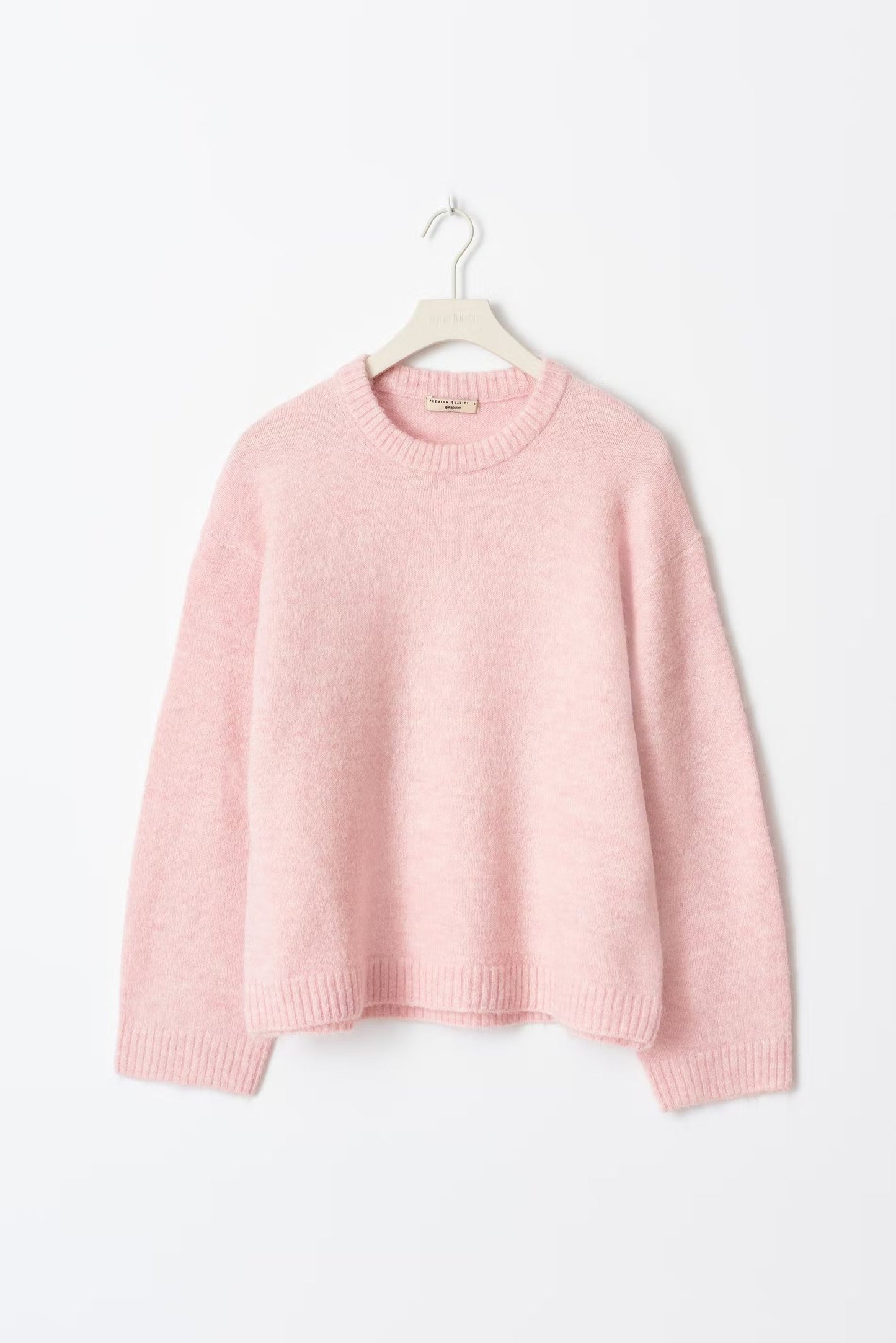 Pull Femme Grande Taille - Tricot Confortable avec Col Rond et Manches Bouffantes