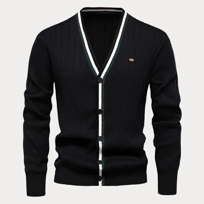 Cardigan Boutonné À Manches Longues Pour Homme | Classique