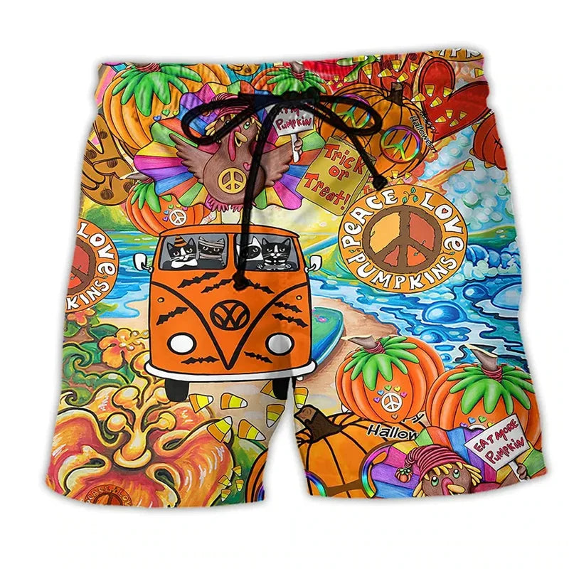 Short de bain stylé avec dessins amusants
