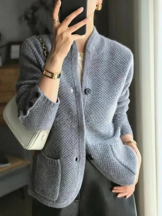 Gilet Femme Cachemire Confortable Boutons - LuxeStyle