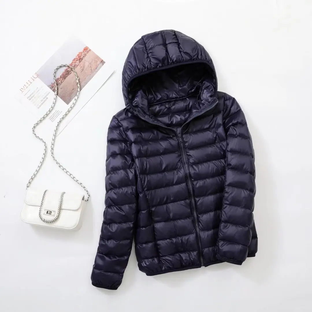 Parka femme polaire bleu foncé - LuxeStyle