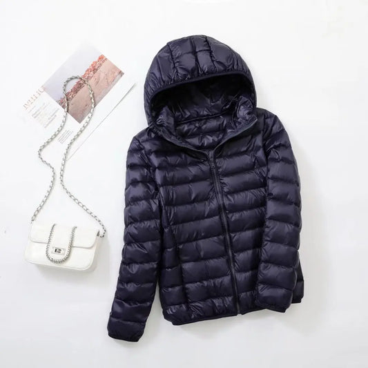 Parka femme polaire bleu foncé - LuxeStyle