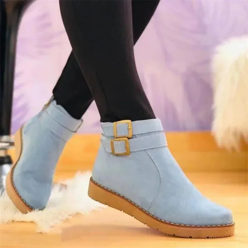 Bottes Femme Élégantes à Plateforme Confortable avec Semelle Amortie