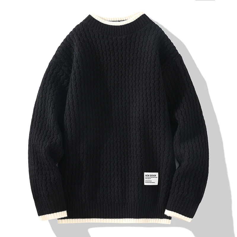 Pull Hiver Chic pour Homme Contraste Élégant