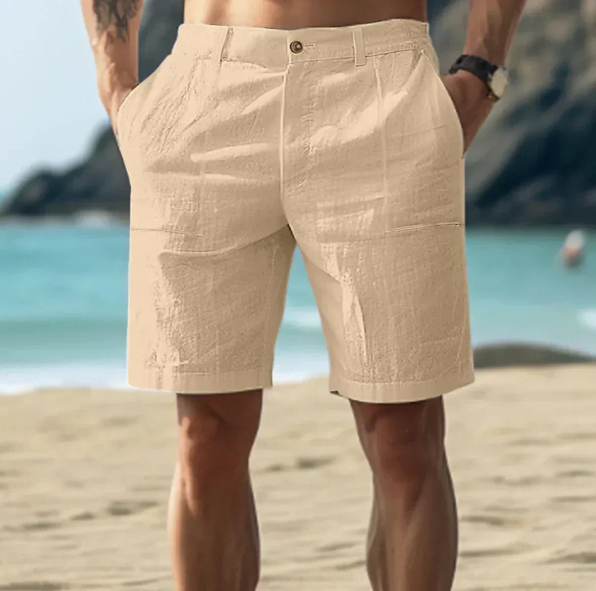 Short en coton léger Homme plage