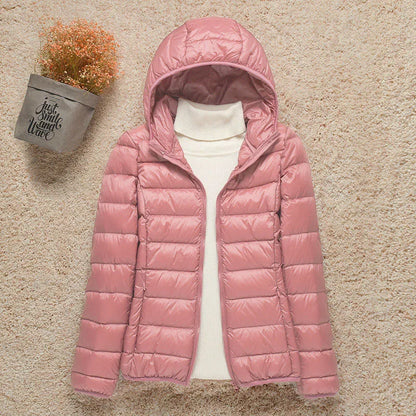 Veste Femme Printemps Élégante - Doudoune Légère avec Capuche & Taille Affinée