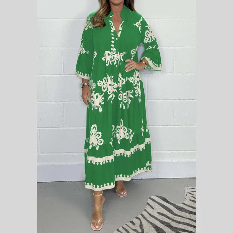 Robe de soirée élégante fleurie femme