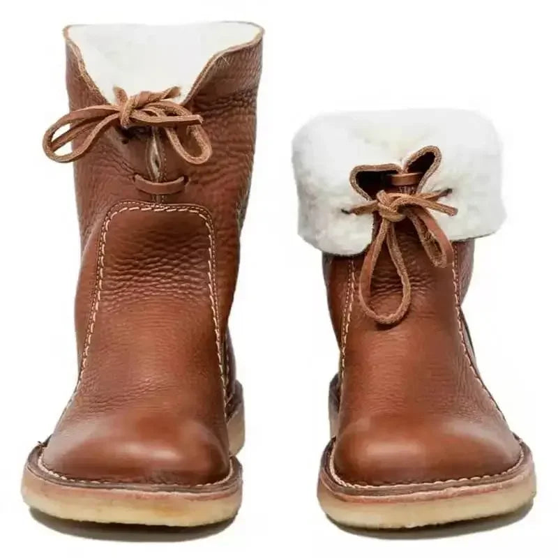 Bottes Femme Hivernales Doublées – Chaussures Élégantes avec Semelle Antidérapante - LuxeStyle