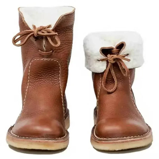 Bottes Femme Hivernales Doublées – Chaussures Élégantes avec Semelle Antidérapante - LuxeStyle