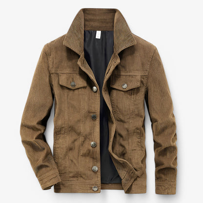 Veste en Velours Doux à Manches Longues et Poches Profondes