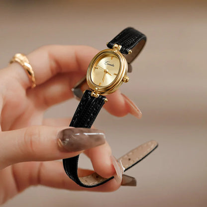 Montre Femme Élégante Cadran Or