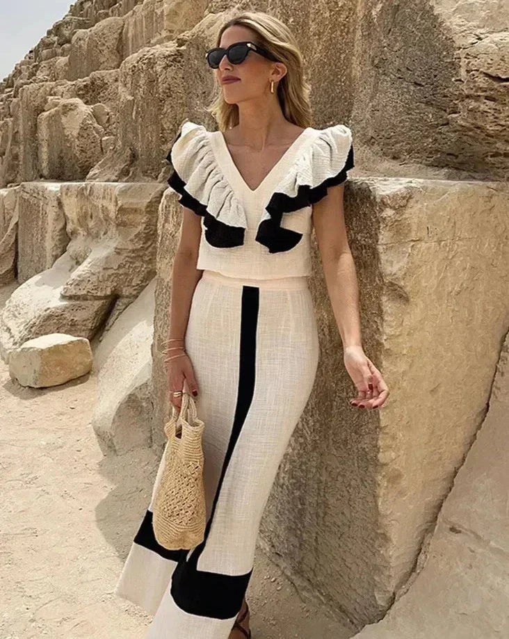Robe Élégante à Volants Féminine pour Femme - LuxeStyle
