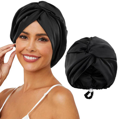 Bonnet de Nuit Doux en Soie Lavande Élastiqué