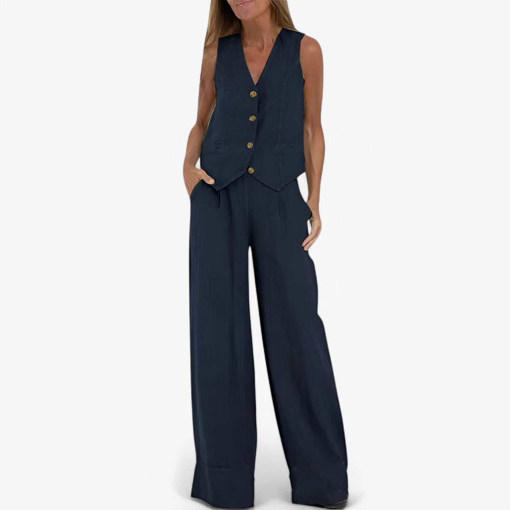 Ensemble Gilet Décontracté Polyvalent pour Femme