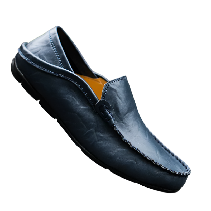 Chaussure Décontractée Cuir Marine pour Homme - LuxeStyle