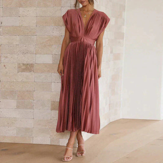 Robe Femme Plissée Chic - Élégance Éternelle & Teintes Tendances - LuxeStyle