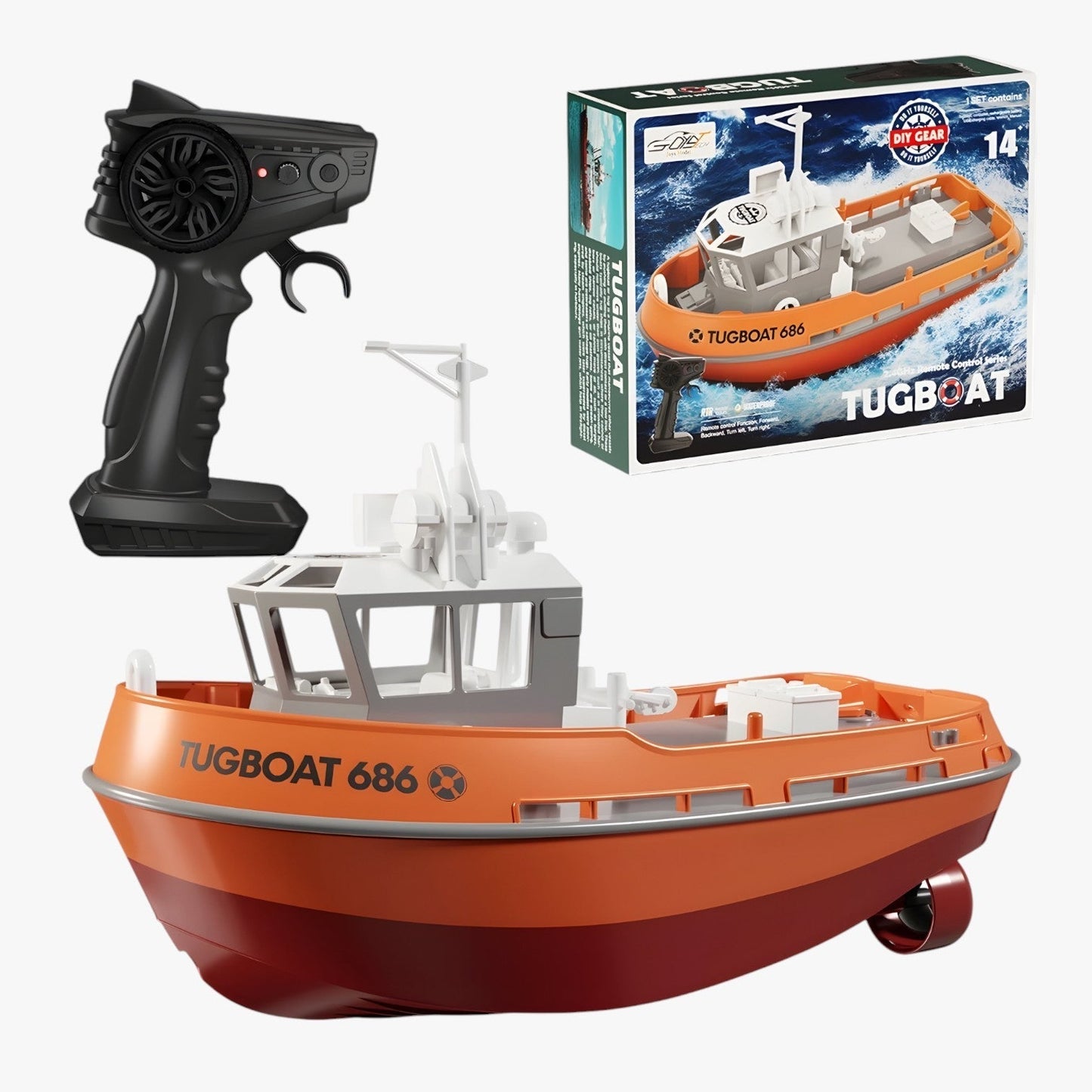 Bateau de Mer Télécommandé Puissant à Double Moteur