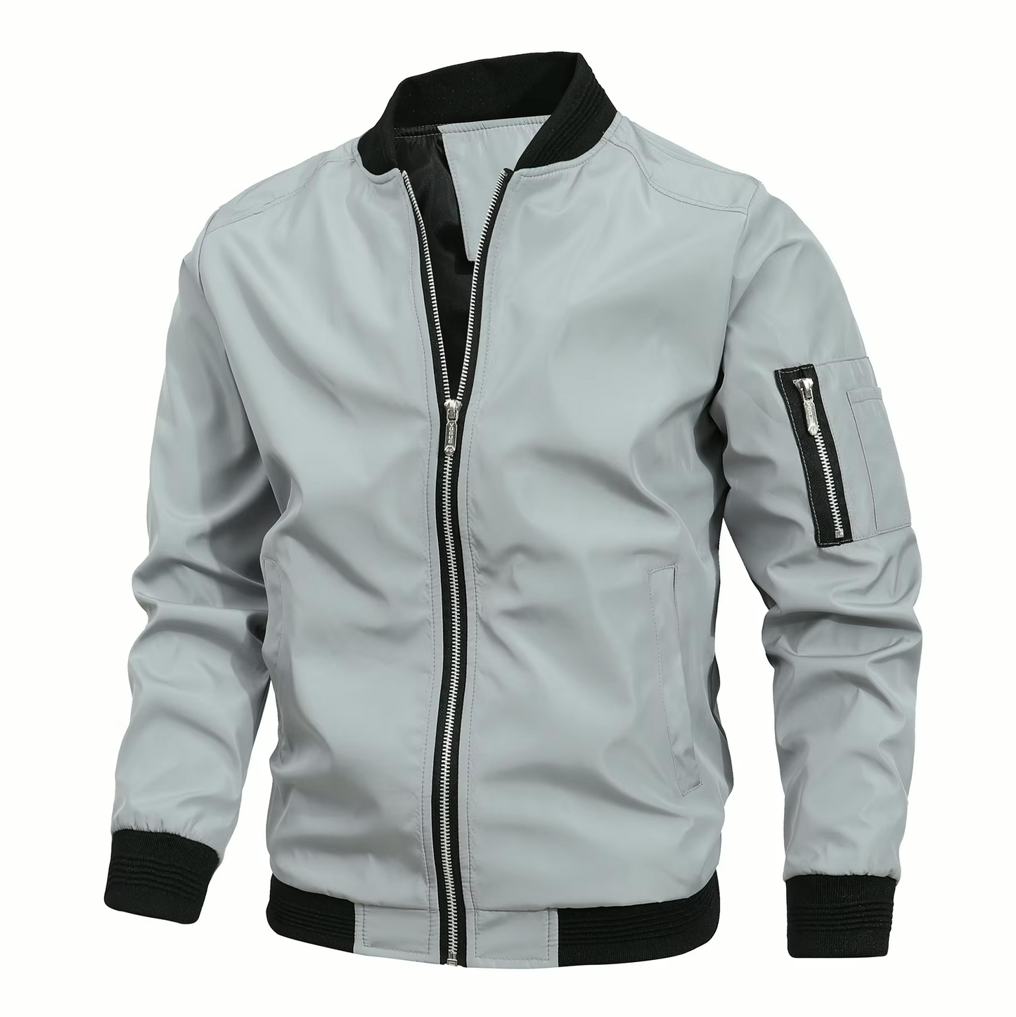 Veste Homme Imperméable Sportive à Fermeture Éclair