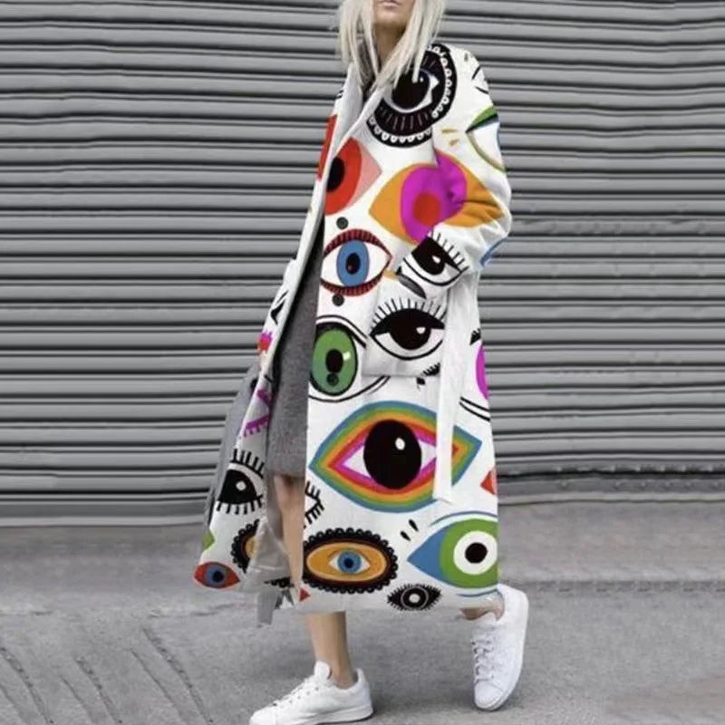 Manteau femme à carreaux colorés hiver
