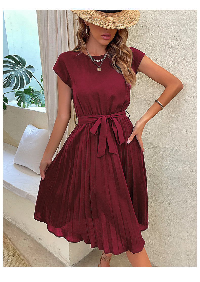 Robe Élégante Rouge Bourgogne pour Femme - LuxeStyle