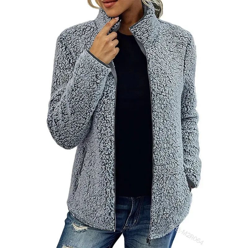 Veste Féminine à Fermeture Éclair pour Hiver