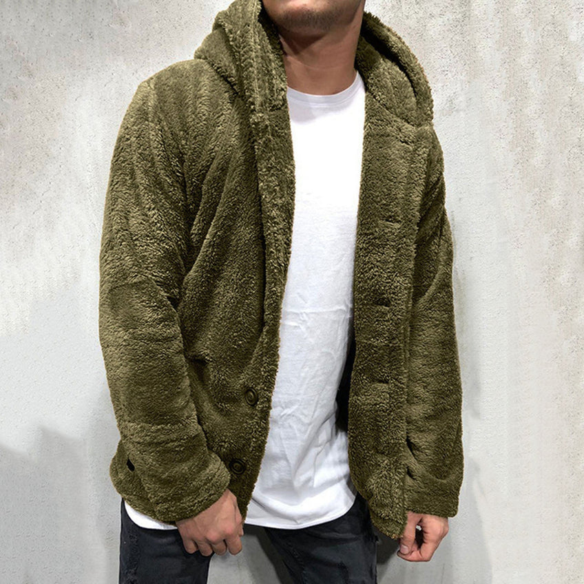 Blouson en duvet noir homme capuchon