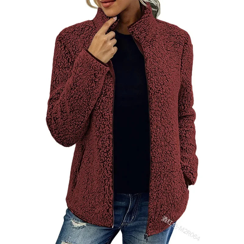 Veste Féminine à Fermeture Éclair pour Hiver - LuxeStyle