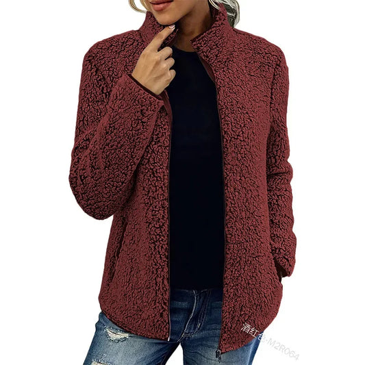 Veste Féminine à Fermeture Éclair pour Hiver - LuxeStyle