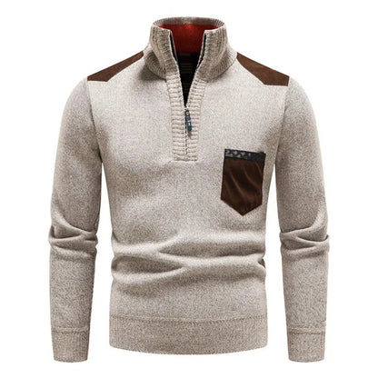 Pull Homme Laine Douce – Sweat Élégant avec Poche Avant