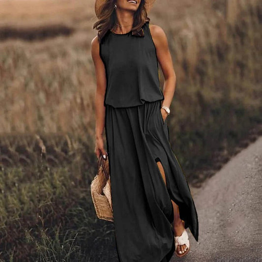 Robe de Soirée Noire Élégante pour Femme - LuxeStyle