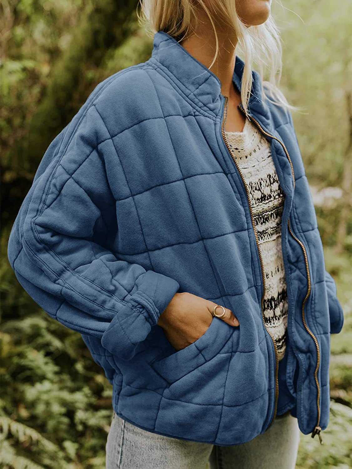 Veste polaire verte femme manches longues