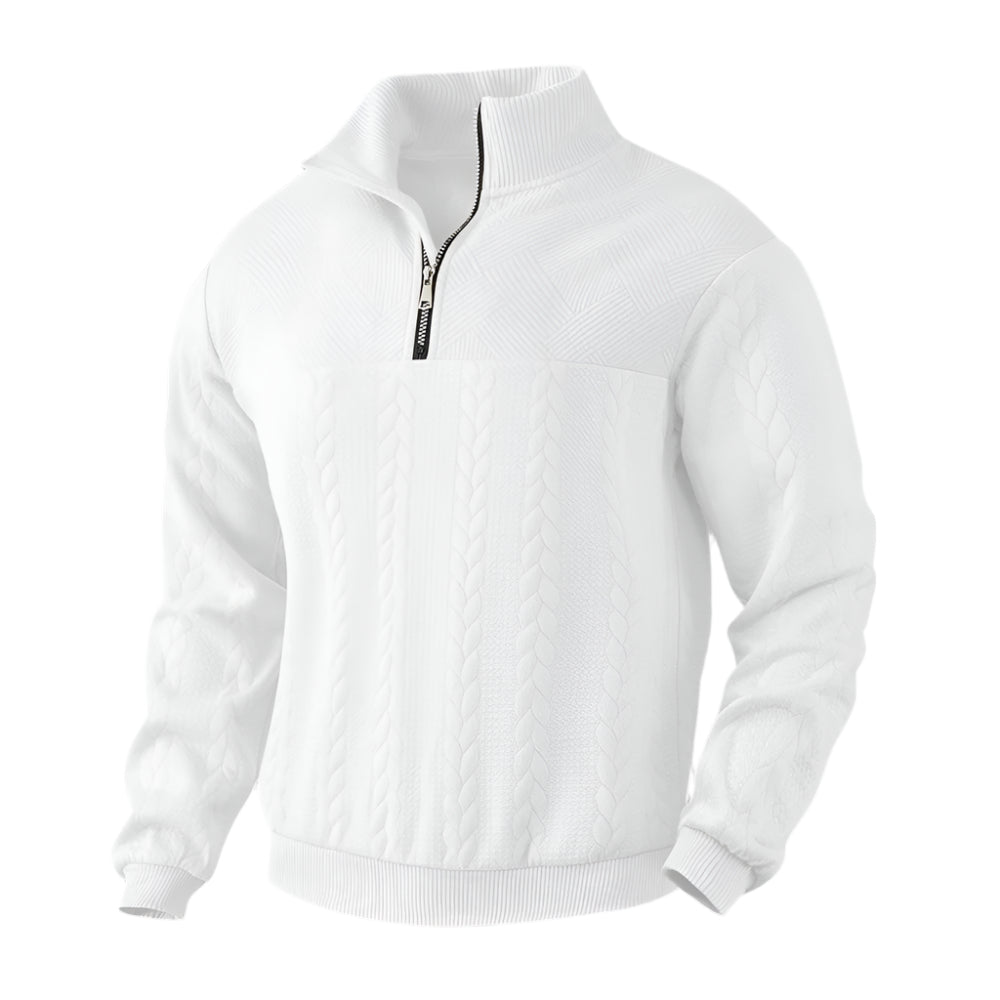 Sweat à Capuche Homme – Pull Chaud Hiver avec Col Haut & Coupe Détendue