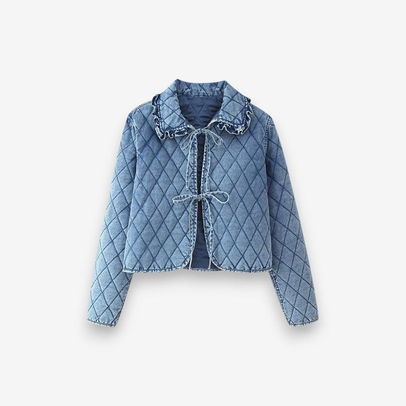 Veste Denim Élégante à Manches Longues - LuxeStyle