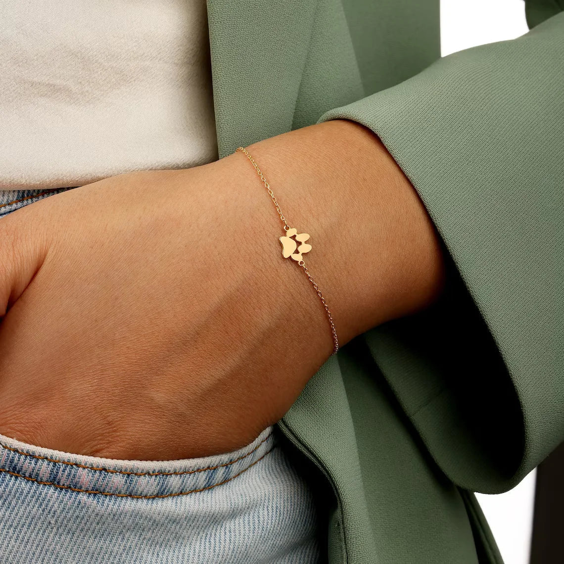 Bracelet Personnalisé Empreinte de Patte Chien - LuxeStyle
