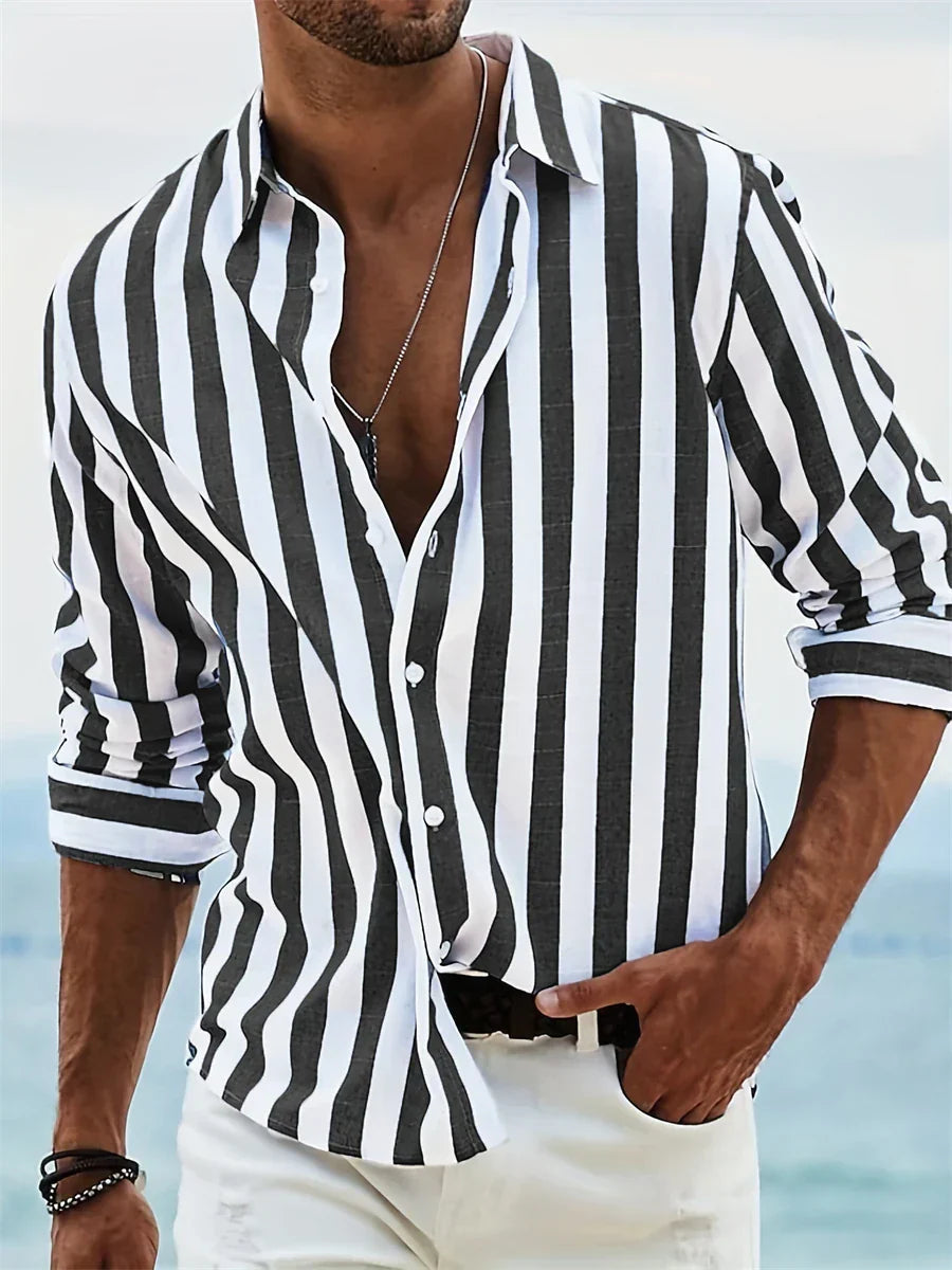 Chemise Homme Été Légère en Lin Bleu Ciel