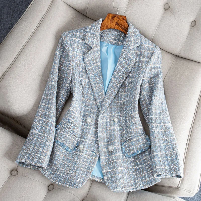 Blazer Tweed Féminin - Veste Élégante pour Femme au Style Raffiné