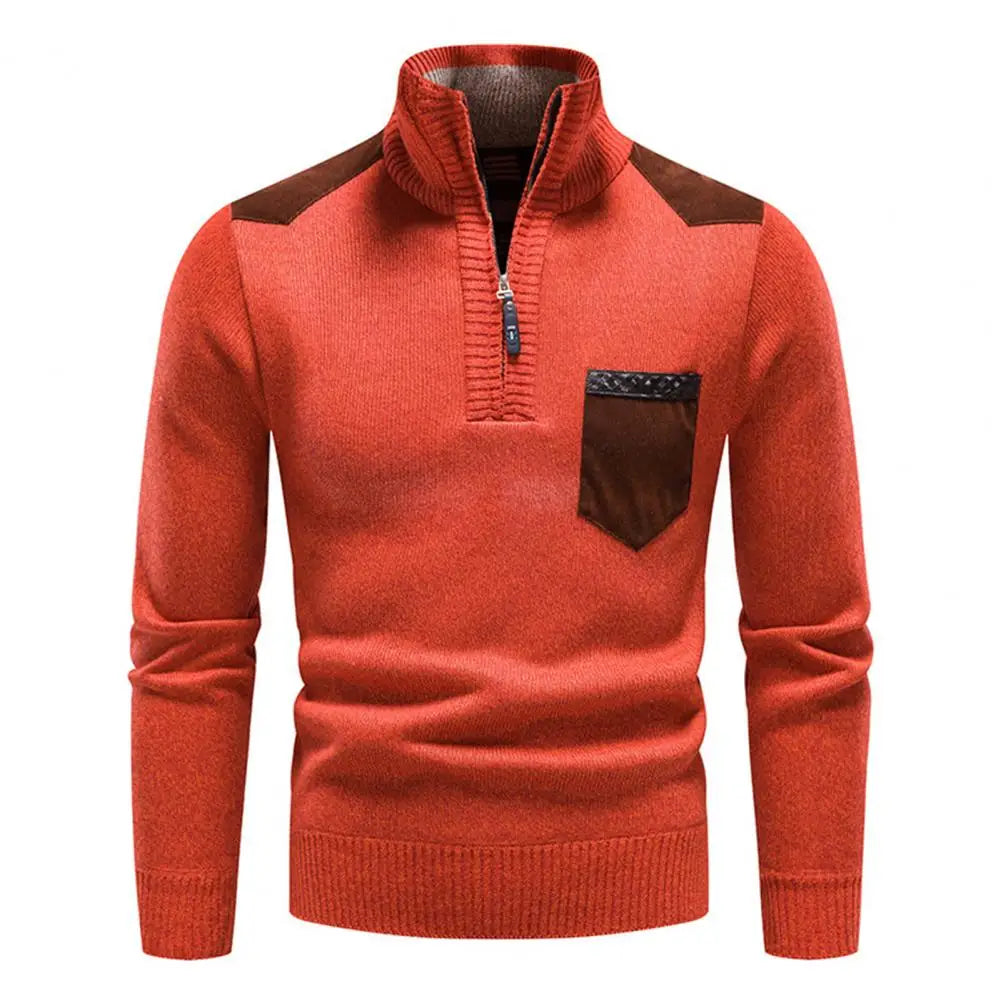 Pull Homme Laine Douce – Sweat Élégant avec Poche Avant
