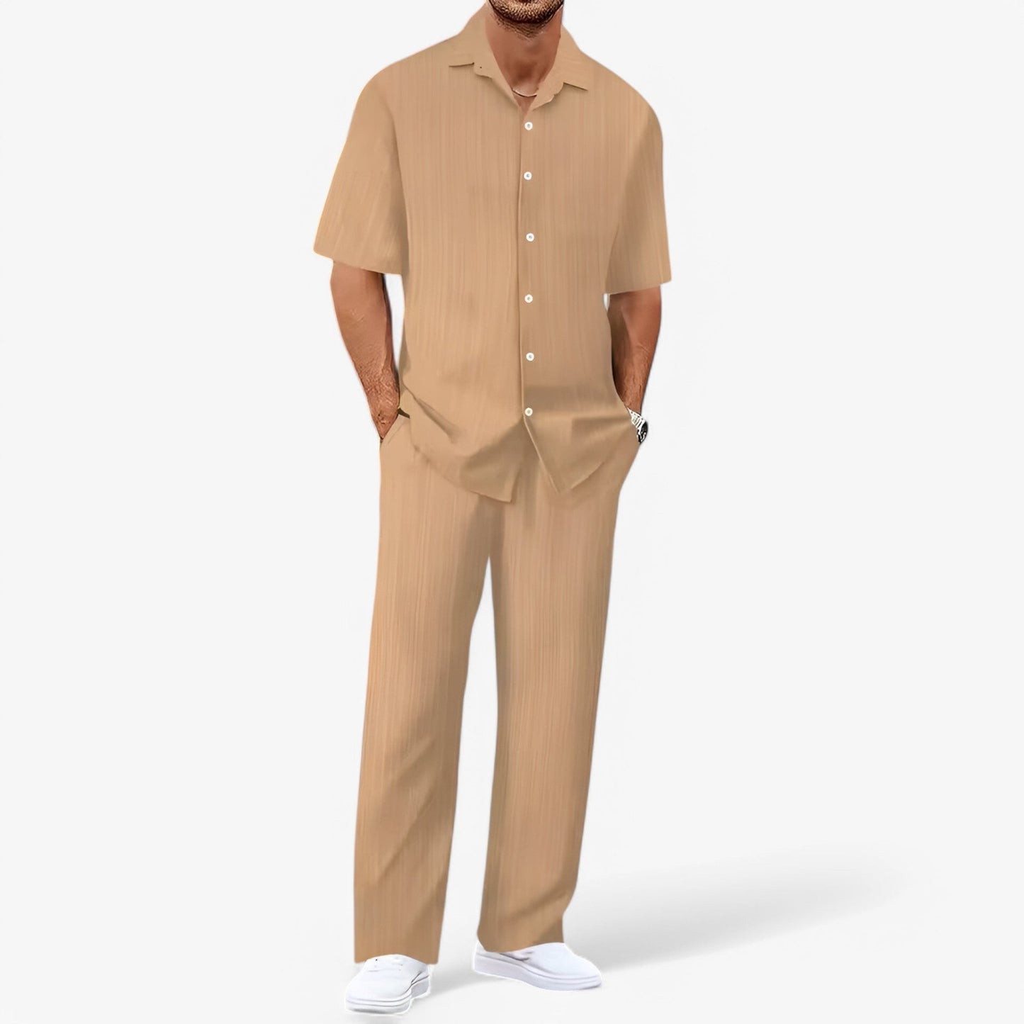 Tenue Détente – Ensemble casual rayé
