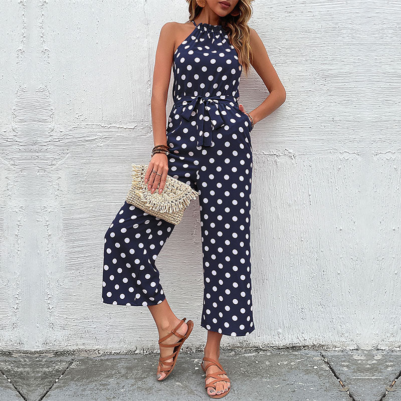Combinaison décontractée à pois pour femme - LuxeStyle