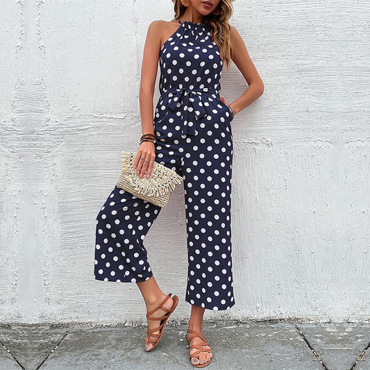 Combinaison décontractée à pois pour femme - LuxeStyle