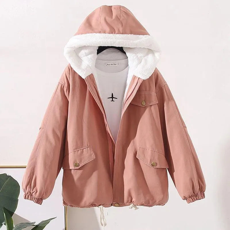 Veste Femme Détente avec Capuche et Fermeture Éclair