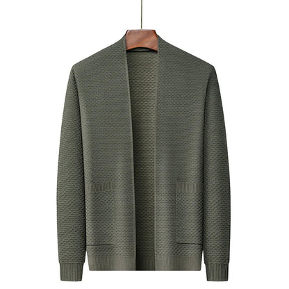 Cardigan Mince à Manches Longues avec Poches
