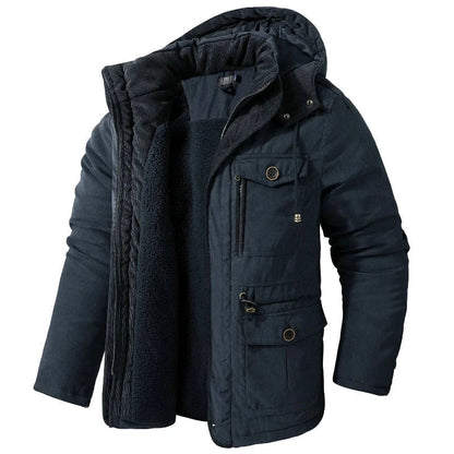 Veste Hiver Étanche – Manteau Polaire Douillet avec Doublure Molleton & Capuche