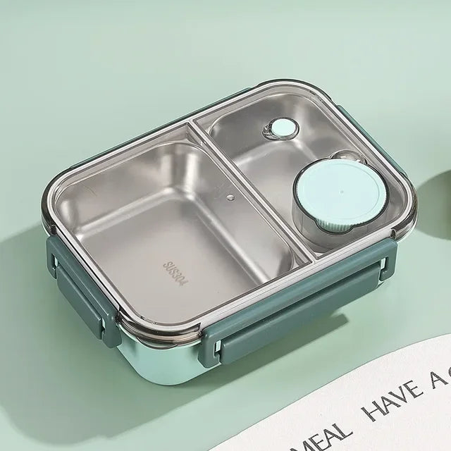 Boîte à déjeuner métal avec étages et fermeture hermétique