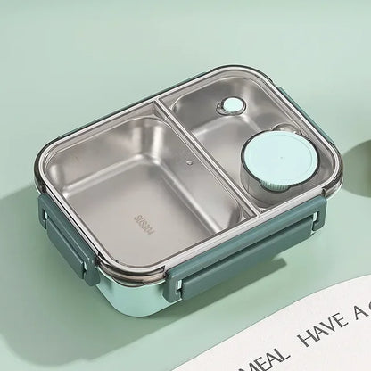 Boîte à déjeuner métal avec étages et fermeture hermétique