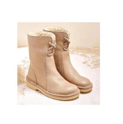 Bottines Femme Cuir Brun Doublure Peluche