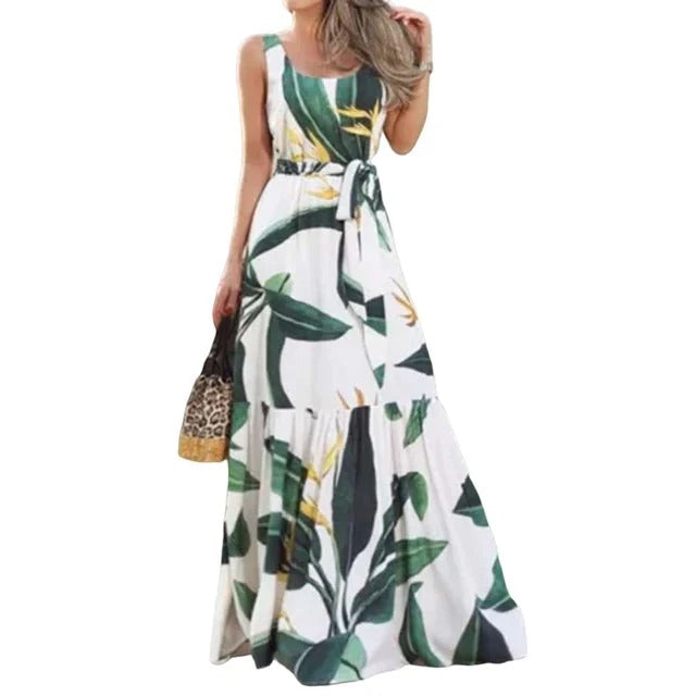 Robe Longue Été Fleurs pour Femme