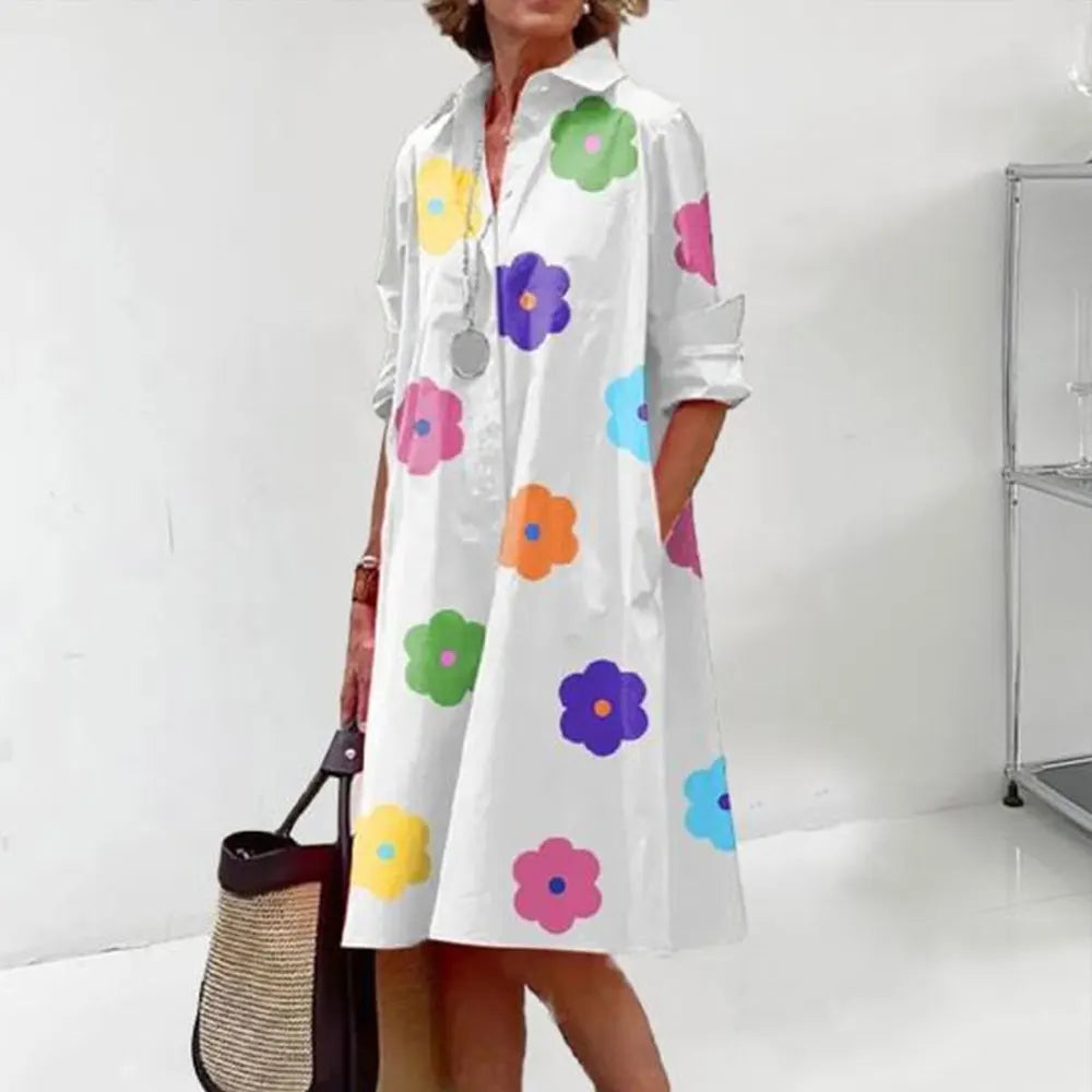 Robe chemisier rouge élégant femme