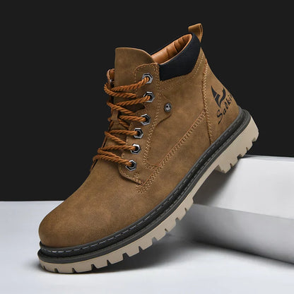 Bottes Cuir Homme Élégantes - Chaussures Robustes et Confortables
