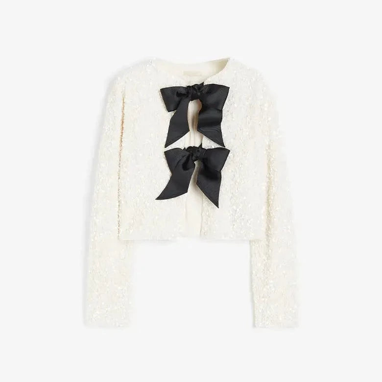 Veste à paillettes Élégante à Lacets pour Femmes